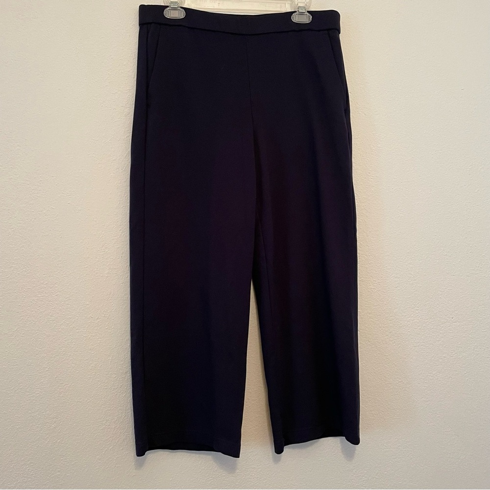 Gloria Vanderbilt Women’s Navy Blue Pull On Cropped Knit Pants Size L
